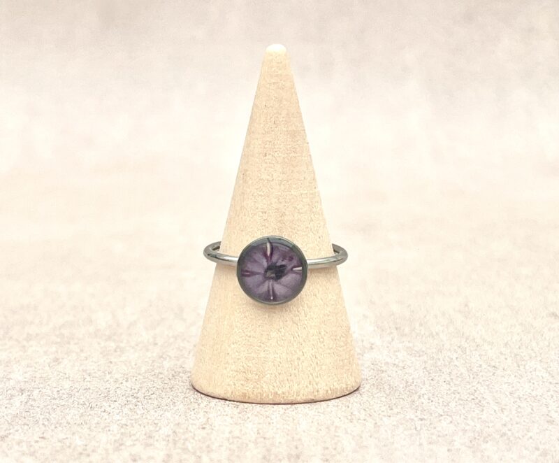 Bague "Âme de lilas" - Collection Herbier figé