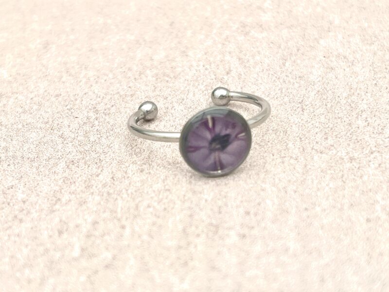 Bague "Âme de lilas" - Collection Herbier figé