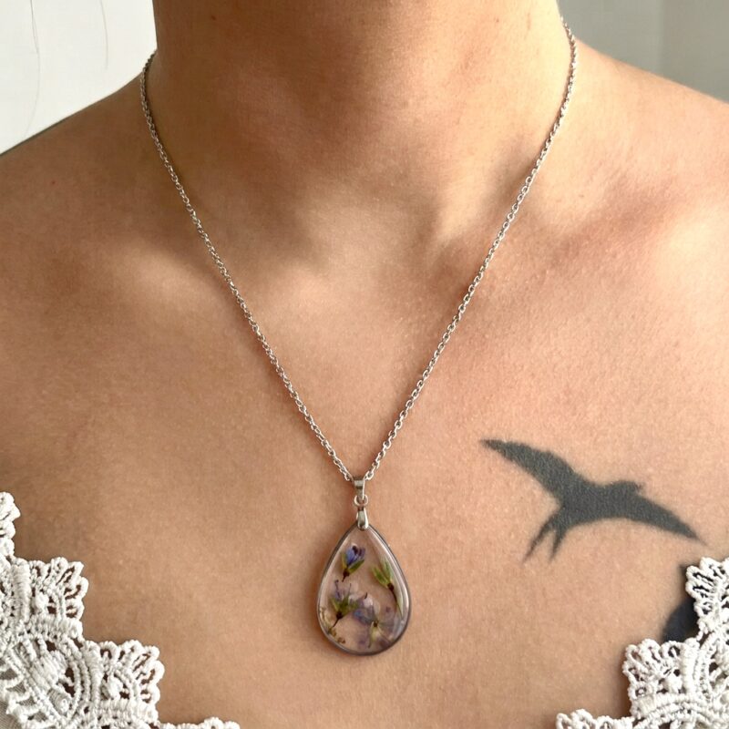 Collier " Balade de Véronica " - Collection Herbier figé
