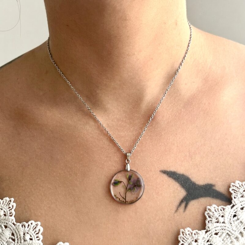 Collier " Balade de Véronica " - Collection Herbier figé