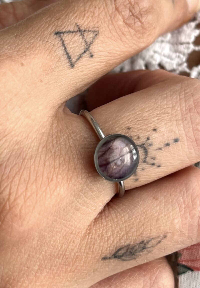 Bague "Clématite du vent" - Collection Herbier figé