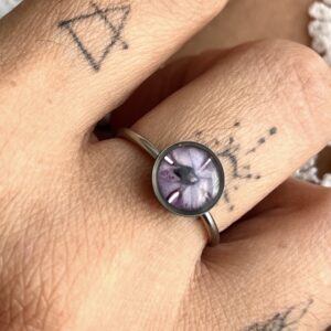 Bague "Âme de lilas" - Collection Herbier figé