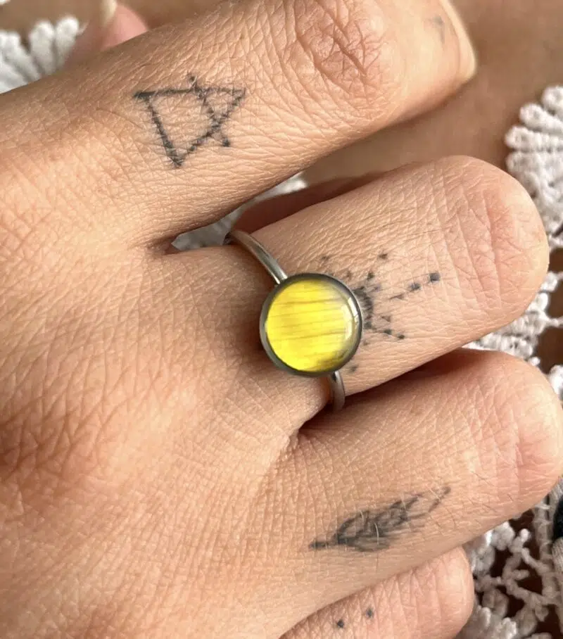 Bague "Lumière de Tournesol" - Colletion Herbier figé