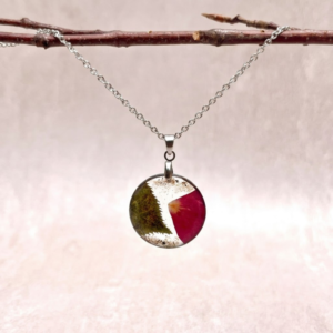 Collier « Mémoire de Rose » - Collection Herbier figé
