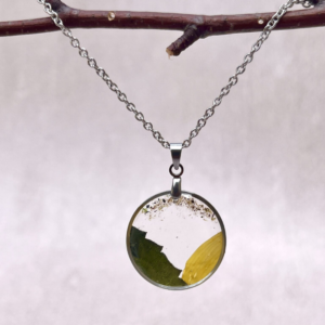 Collier "Lumière de Tournesol " - Collection Herbier figé
