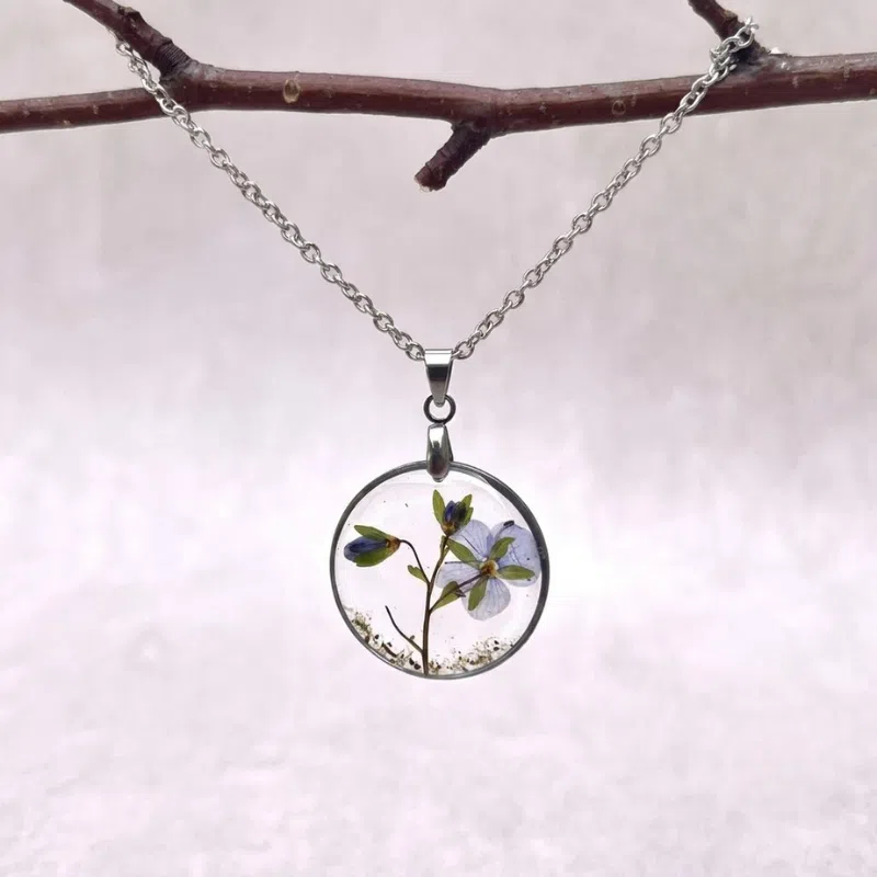 Collier " Balade de Véronica " - Collection Herbier figé