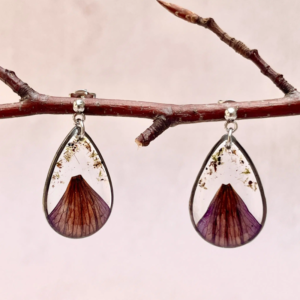 Boucles d'oreilles " Clématite du vent "