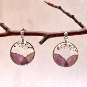 Boucles d'oreilles "Clématite du vent "