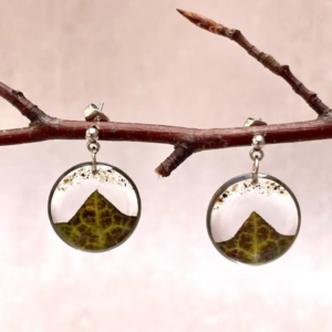 Boucles d'oreilles " Lierre éternel " - Collier Herbier figé