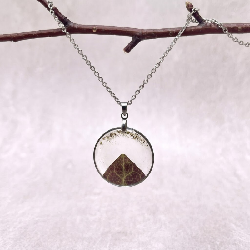 Collier » Lierre éternel » – Collection Herbier figé