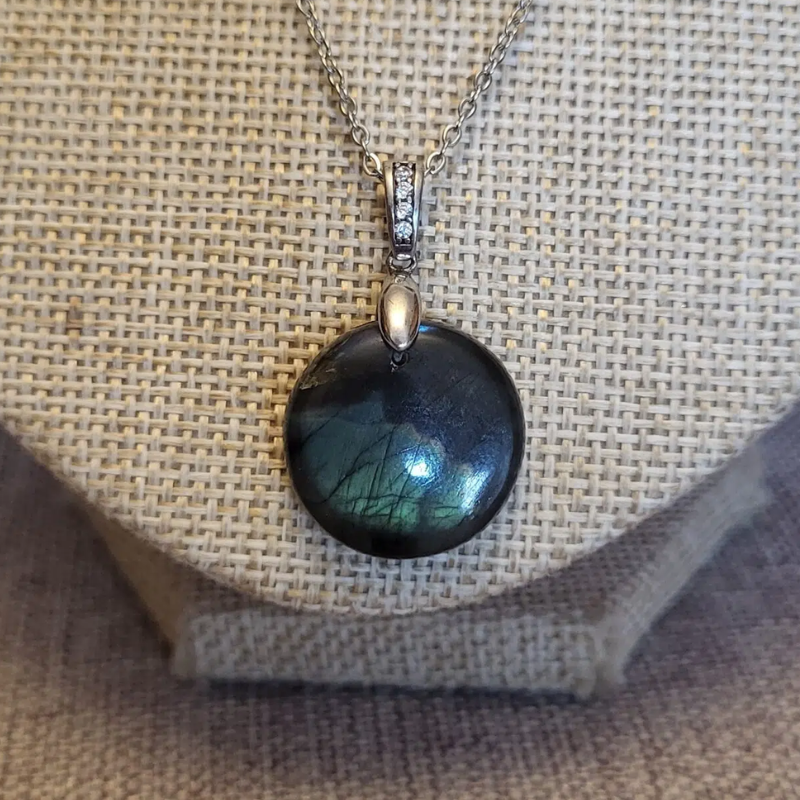 pendentif labradorite bleue