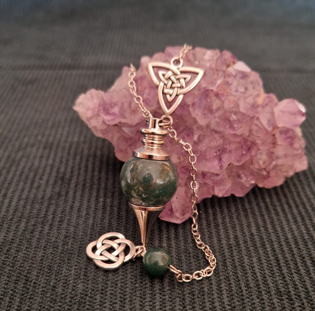 Pendule Divinatoire Séphoroton en Agate Mousse