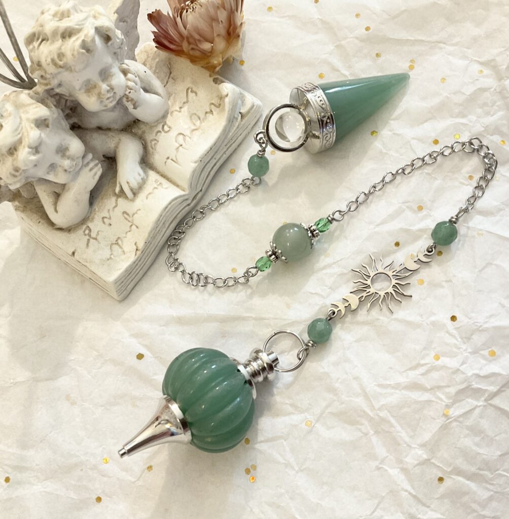 Pendule Modulable en Aventurine - Soleil et Lune